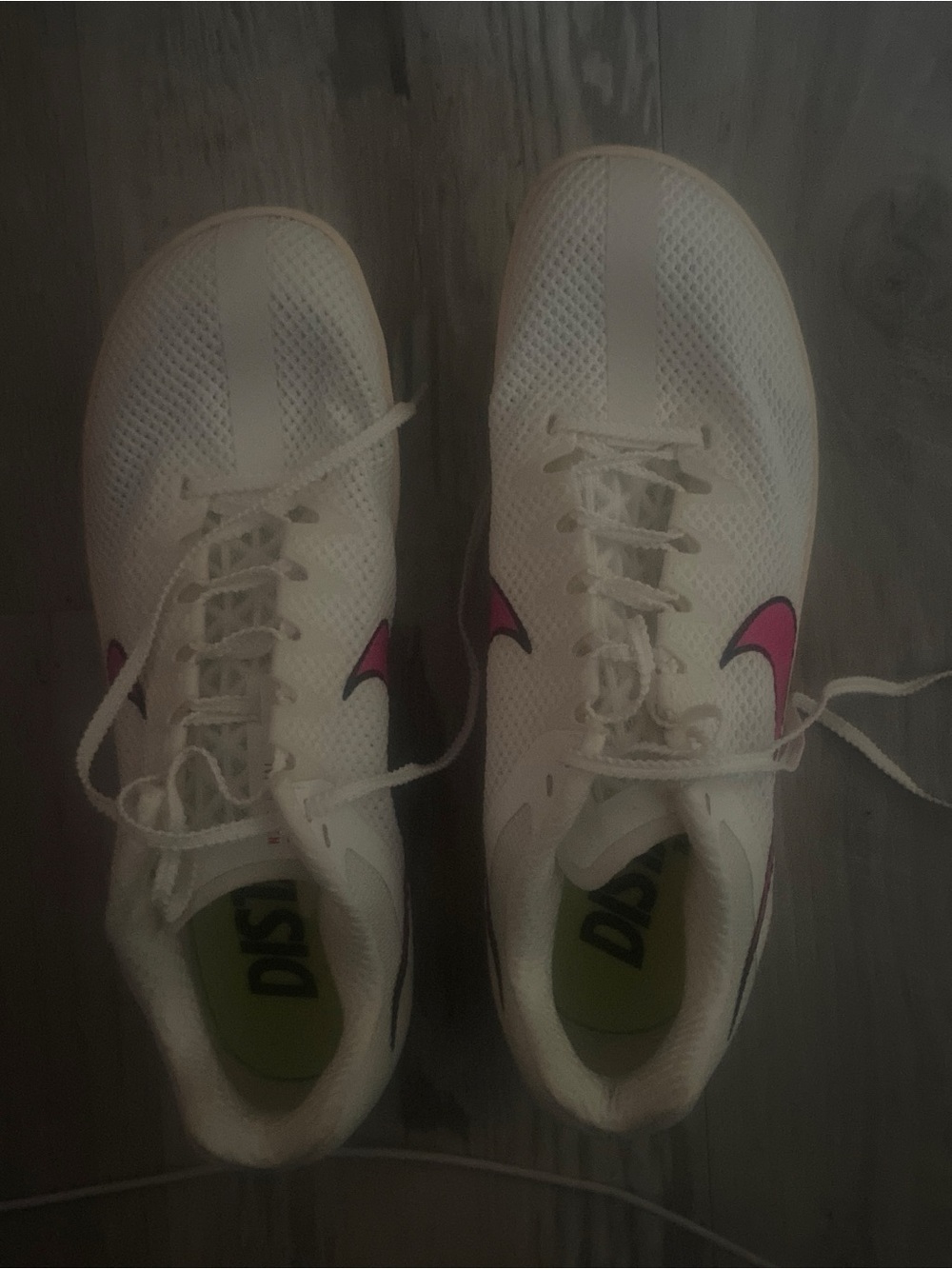 Nike White Running Shoes with Lime Insole